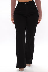 Coraline High Rise Straight Leg Jeans - Black Ins Street